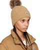 Moncler Moncler Beige Wool & Cashmere Pom Pom Beanie - 2