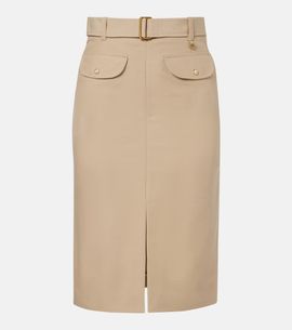 Moncler Moncler Belted cotton pencil skirt