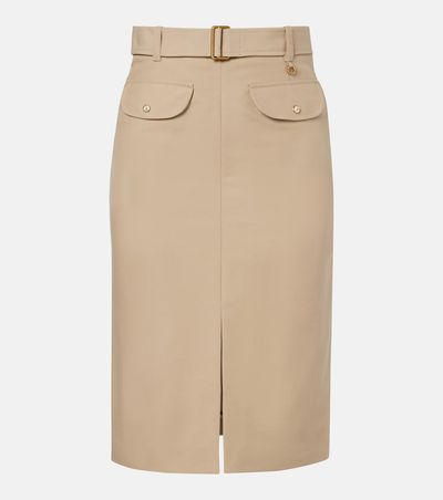 Moncler Moncler Belted cotton pencil skirt