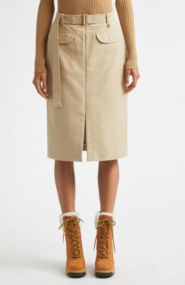 Moncler Moncler Belted Cotton Skirt