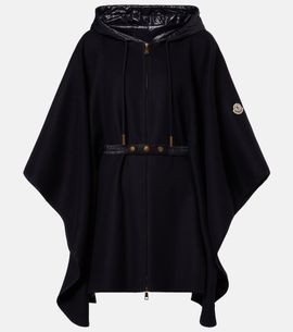 Moncler Moncler Belted wool-blend cape