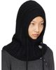 Moncler Moncler Black Cable Knit Alpaca Blend Balaclava - 2