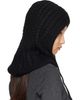 Moncler Moncler Black Cable Knit Alpaca Blend Balaclava - 3