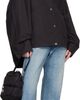 Moncler Moncler Black Caradoc Water-Repellent Bucket Bag - 4