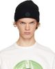 Moncler Moncler Black Cashmere Blend Logo Beanie - 1