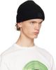Moncler Moncler Black Cashmere Blend Logo Beanie - 2