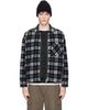 Moncler Moncler Black Check Zip Shirt - 1