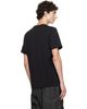 Moncler Moncler Black Double Leather Logo Cotton T-shirt - 3