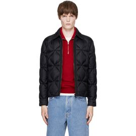 Moncler Moncler Black Down Diamond Quilted Shirt Jacket