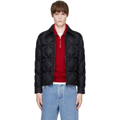 Moncler Moncler Black Down Diamond Quilted Shirt Jacket