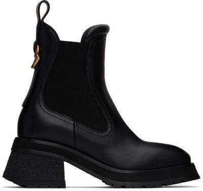 Moncler Moncler Black Gigi Leather Chelsea Boots
