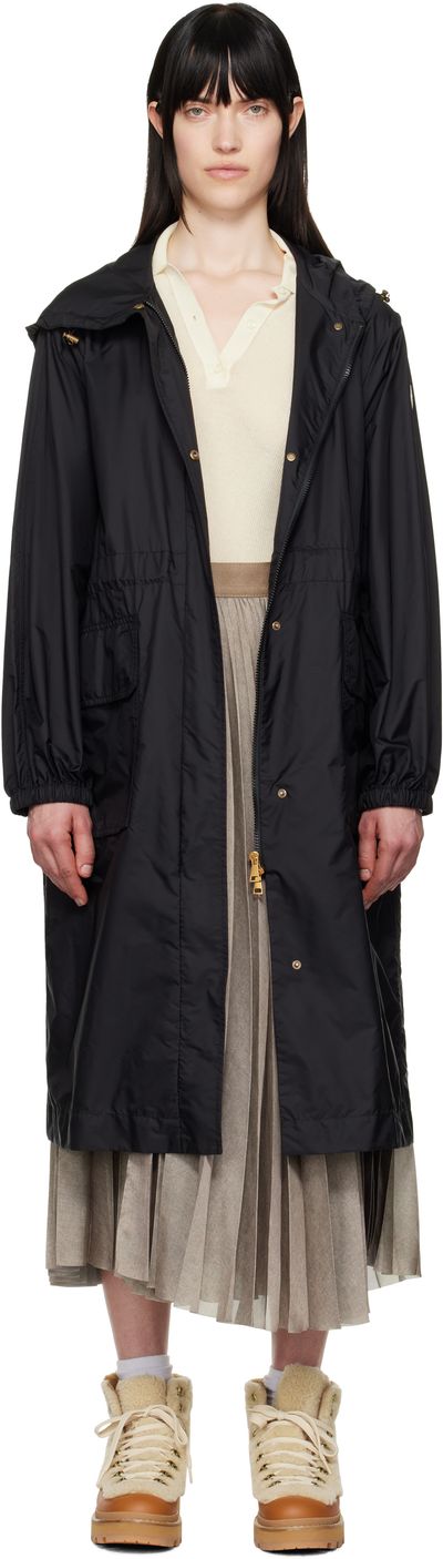 Moncler Moncler Black Hiengos Hooded Rain Coat