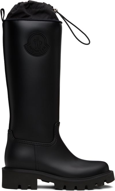 Moncler Moncler Black Kickstream High Rain Tall Boots