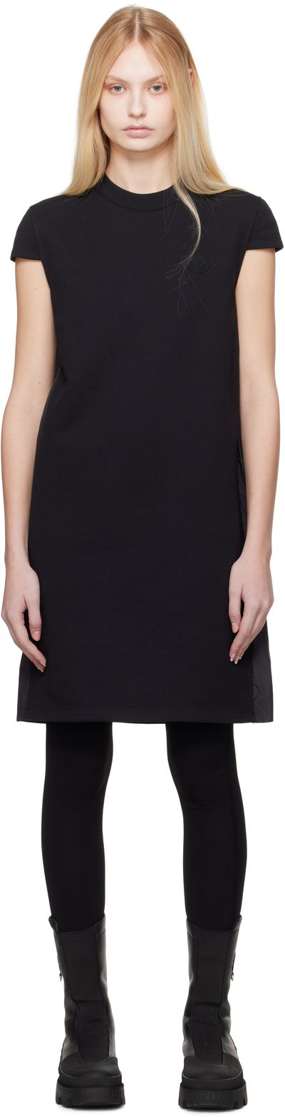 Moncler Moncler Black Knife Pleat Minidress