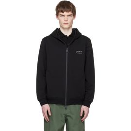Moncler Moncler Black Logo Cotton Fleece Zip-Up Hoodie