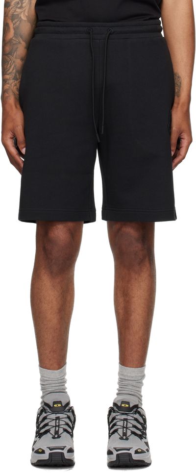 Moncler Moncler Black Logo Patch Cotton Shorts