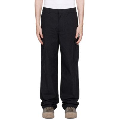 Moncler Moncler Black Logo Zip Cargo Pants