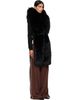 Moncler Moncler Black Long Hair Fabric Scarf - 2