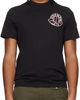 Moncler Moncler Black Overlapped Logo Cotton T-shirt - 1