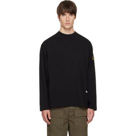 Moncler Moncler Black Re-Icon Cotton Jersey Long Sleeve T-Shirt