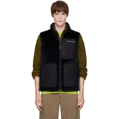 Moncler Moncler Black Reversible Fleece Down Vest