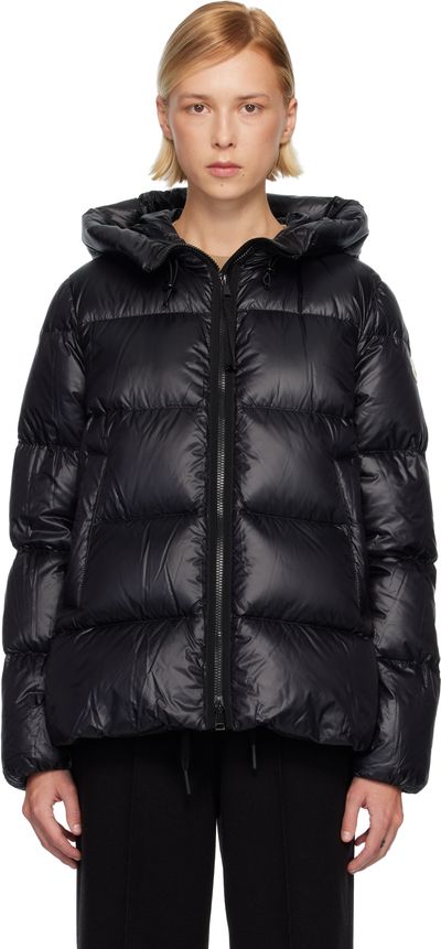 Moncler Moncler Black Serittes Hooded Short Down Jacket