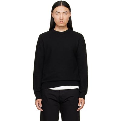 Moncler Moncler Black Textured Cashmere & Wool Sweater