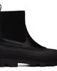 Moncler Moncler Black Vera Edge Leather Ankle Boots - 1