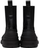 Moncler Moncler Black Vera Edge Leather Ankle Boots - 2