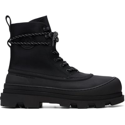Moncler Moncler Black Vera Sheal Lace-Up Boots