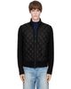 Moncler Moncler Black Wool & Nylon Down Cardigan - 1
