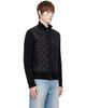 Moncler Moncler Black Wool & Nylon Down Cardigan - 2