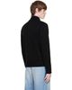 Moncler Moncler Black Wool & Nylon Down Cardigan - 3