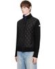 Moncler Moncler Black Wool & Nylon Down Cardigan - 4
