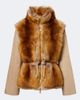 Moncler Moncler Blaireau shearling-trimmed down jacket - 1