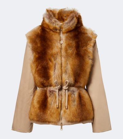 Moncler Moncler Blaireau shearling-trimmed down jacket