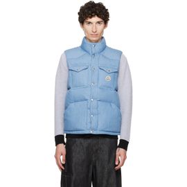 Moncler Moncler Blue Ervional Denim Down Vest