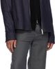 Moncler Moncler Blue Long Sleeve Zip-Up Denim Jacket - 5