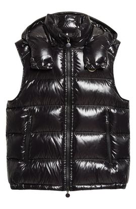 Moncler Moncler Bormes Down Puffer Vest with Removable Hood