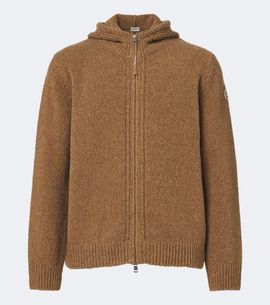 Moncler Moncler Bouclé wool-blend zip-up hoodie