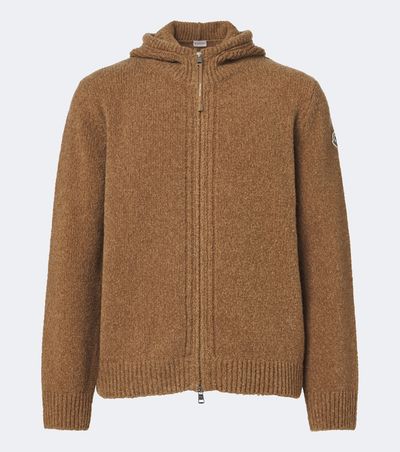 Moncler Moncler Bouclé wool-blend zip-up hoodie