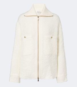 Moncler Moncler Bouclé zip-up jacket