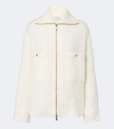 Moncler Moncler Bouclé zip-up jacket