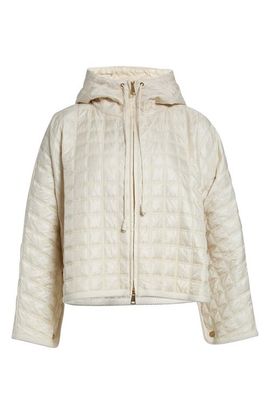 Moncler Moncler Boxy Quilted Nylon Cape Coat