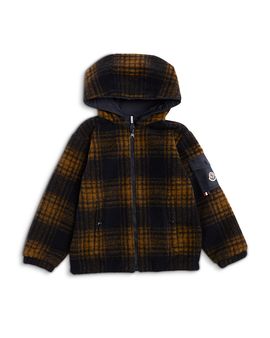 Moncler Moncler Boys' Aubrac Plaid Hooded Jacket