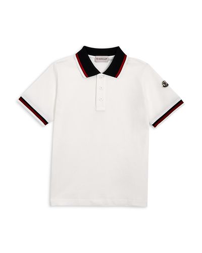 Moncler Moncler Boys' Maniche Ribbed Polo Shirt