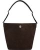 Moncler Moncler Brown Carlo Suede Shoulder Bag - 1