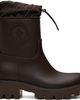 Moncler Moncler Brown Kickstream Rain Boots - 1