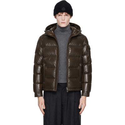 Moncler Moncler Brown Maya Hooded Short Down Jacket