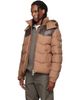 Moncler Moncler Brown Ravelis Hooded Zig-Zag Down Jacket - 4